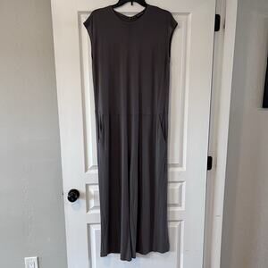 Eileen Fisher Wide leg Jumpsuit/ Cropped/ Stretch/ Jersey/ Size Small/ Gray